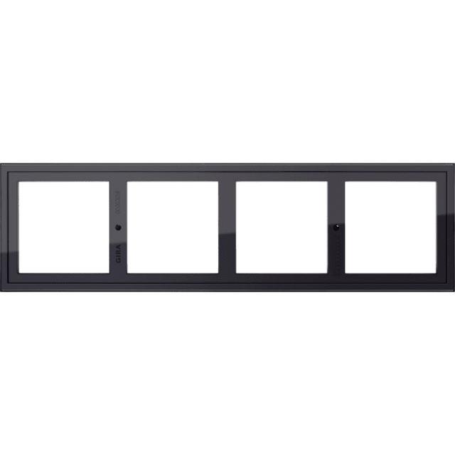 GIRA Adaptateur de montage cadre E2 noir brillant Cadre adaptateur noir brillant quatre postes format rectangulaire