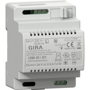 GIRA - Alimentation DC 24V 300mA DIN Communication porte - 129600