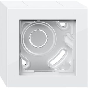Boîtier en saillie 1 poste blanc brillant pour appareillage électrique