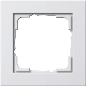 Cadre de finition simple blanc brillant pour appareillage électrique