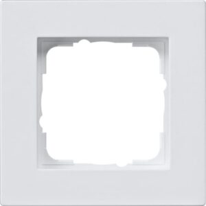 Cadre de finition simple blanc mat encastré carré pour appareillage électrique