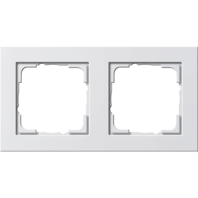 GIRA Cadre double E2 blanc pur mat Cadre de finition double blanc pur mat pour appareillage électrique