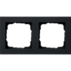 Cadre de finition double E2 noir mat, configuration visible
