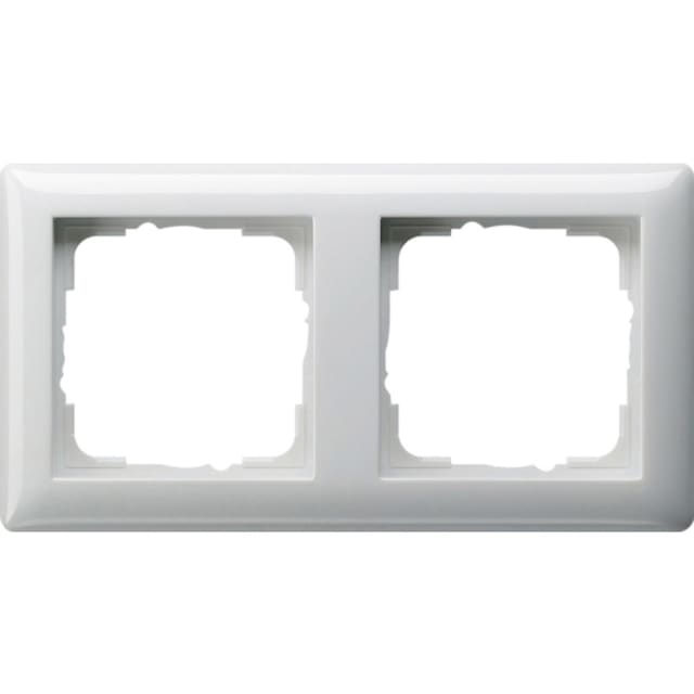 GIRA Cadre double Standard 55 blanc brillant Cadre double blanc brillant pour deux mécanismes Standard 55