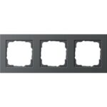 GIRA - Cadre finition 3x Gira E2 anthracite - 021323
