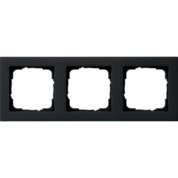 GIRA - Cadre finition 3x Gira E2 noir m - 021309
