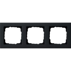 GIRA - Cadre finition 3x Gira E2 noir m - 021309
