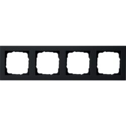 GIRA - Cadre finition 4x Gira E2 noir m - 021409
