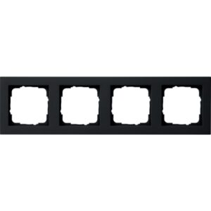 GIRA - Cadre finition 4x Gira E2 noir m - 021409