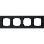 GIRA - Cadre finition 4x plat Gira E2 noir m - 0214095
