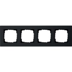GIRA - Cadre finition 4x plat Gira E2 noir m - 0214095