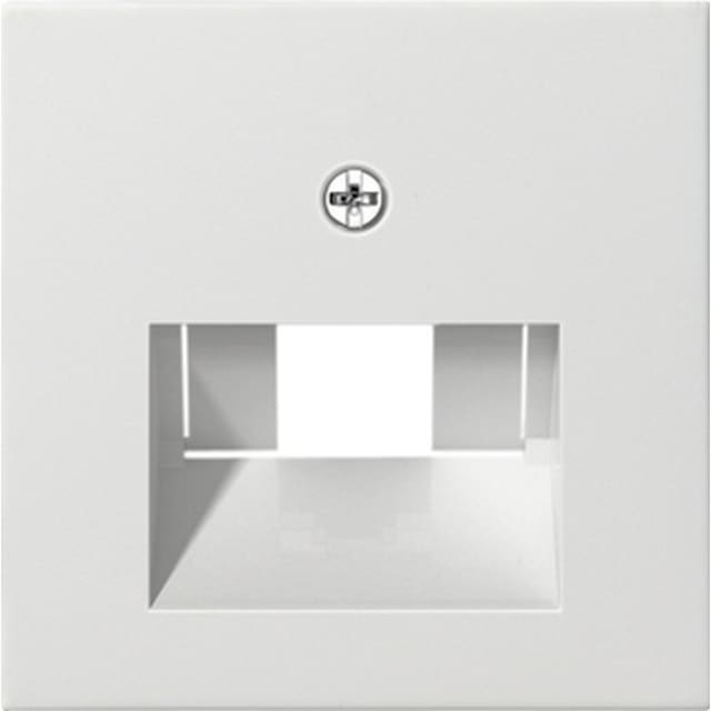 GIRA Couvercle prise réseau UAE IAE blanc pur Couvercle blanc pur pour prise réseau UAE IAE avec ouverture centrale rectangulaire et fixation visible