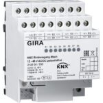 GIRA - Entrée. bin. 8x 12 - 48 V AC/DC sans pot. KNX rail DIN - 212800