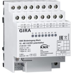 Détails visibles de Entrée binaire KNX 8 canaux 12-48 V AC/DC rail DIN pour Extensions d’entrées / sorties