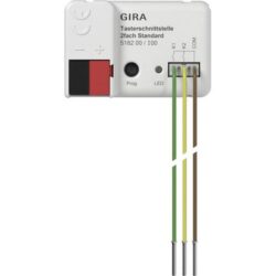 Détails visibles de Interface à boutons double standard KNX Secure pour Extensions d’entrées / sorties