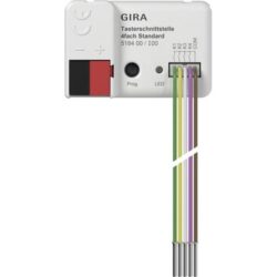 Détails visibles de Interface boutons-poussoirs KNX Secure 4 voies pour Extensions d’entrées / sorties