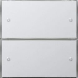 Capteur tactile KNX Komfort 2 postes blanc, configuration visible