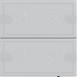 Détails visibles de Capteur tactile KNX Komfort 2 postes anthracite pour Commandes tactiles