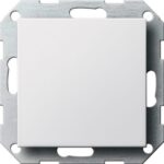 GIRA - Plaque aveugle av. anneau support System 55 blanc - 026803