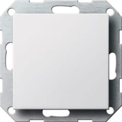 Détails visibles de Plaque aveugle avec support System 55 blanc mat pour Obturateurs et Cache-trous