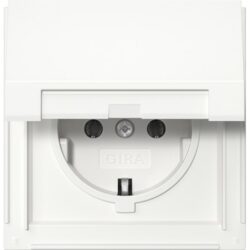 Prise Schuko avec clapet blanche TX_44, configuration visible