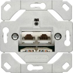 Détails visibles de Prise réseau RJ45 Cat 6A blindée encastrable pour Keystones RJ45