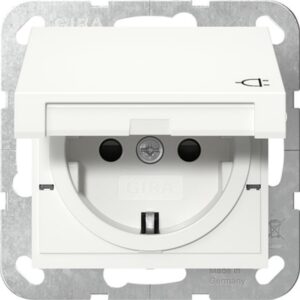 GIRA - SCHUKO clapet + SH System 55 blanc - 441403