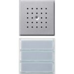 GIRA - Station de porte encastr. boîtier 3x Gira TX_44 (IP44) t.alu - 126165