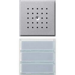 GIRA - Station de porte encastr. boîtier 3x Gira TX_44 (IP44) t.alu - 126165