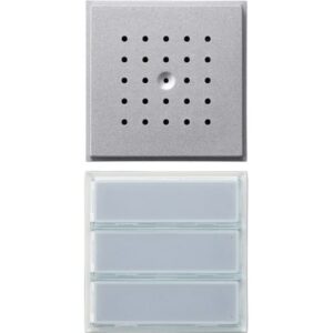 GIRA - Station de porte encastr. boîtier 3x Gira TX_44 (IP44) t.alu - 126165