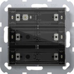 Détails visibles de Capteur tactile KNX 3 postes Standard System 55 pour Commandes tactiles