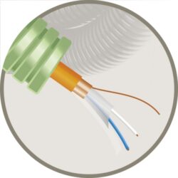 GREEN FLEX - Green Flex tube précâblé 16mm LS0H vert + FR2 Rf 1h30 1X2X0