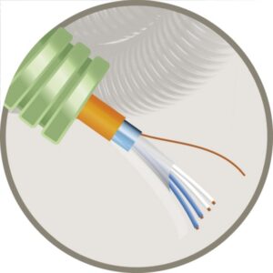 GREEN FLEX - Green Flex tube précâblé 16mm LS0H vert + FR2 Rf 2h 2X2X0