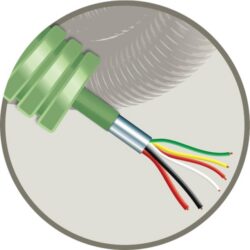 GREEN FLEX - Green Flex tube précâblé 16mm LS0H vert + alarm LS0H 4X0
