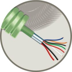 GREEN FLEX - Green Flex tube précâblé 16mm LS0H vert + alarm LS0H 6X0