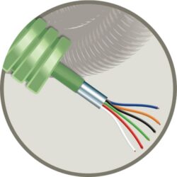 GREEN FLEX - Green Flex tube précâblé 16mm LS0H vert + alarm LS0H 6X0