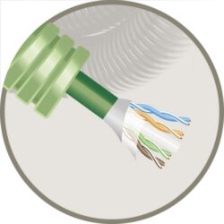GREEN FLEX - Green Flex tube précâblé 16mm LS0H vert + data U/UTP CAT6A - HFUTP6A