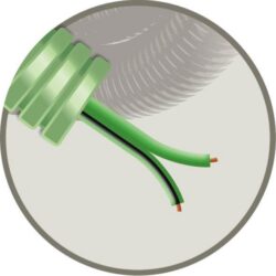 GREEN FLEX - Green Flex tube précâblé 16mm LS0H vert + haut-parleur LS LS0H 2X2