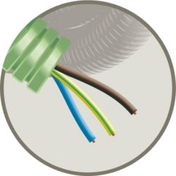 GREEN FLEX - Green Flex tube précâblé 16mm LS0H vert + installation H07Z1-U 3G1