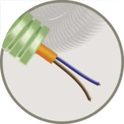 GREEN FLEX - Green Flex tube précâblé 20mm LS0H vert + FR2 Rf 1h30 2X1