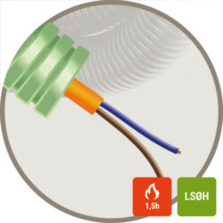 GREEN FLEX - Green Flex tube précâblé 20mm LS0H vert + FR2 Rf 1h30 2X2