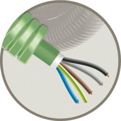GREEN FLEX - Green Flex tube précâblé 20mm LS0H vert + installation XGB 5G1