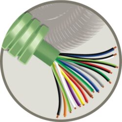 GREEN FLEX - Green Flex tube précâblé 20mm LS0H vert + téléphonie SGG 16X0