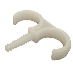 Détails visibles de Clip cheville PVC double pour béton 21/25 mm pour Clips cheville