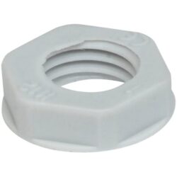 Contre-écrou hexagonal en PVC métrique 20 mm blanc pour fixation de presse-étoupe