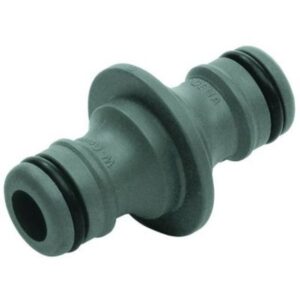 Raccord de tuyau 13 mm vert avec joints toriques noirs