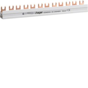 HAGER - Barre de pontage 2P 63A fourche 10mm² 12M - KDN263A