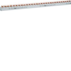 HAGER - Barre de pontage 3P+N 80A fourche 16mm² 56M L1-L2-L3-N - KDN450E
