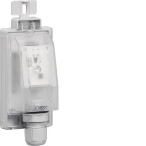 Cellule murale pour interrupteur crépusculaire avec boîtier transparent et capteur de luminosité