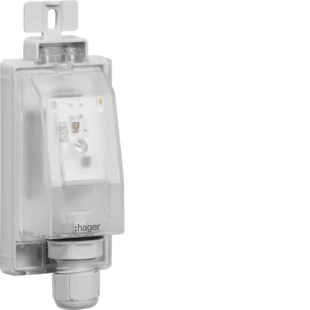 Cellule murale HAGER EEN003 Cellule murale pour interrupteur crépusculaire avec boîtier transparent et capteur de luminosité